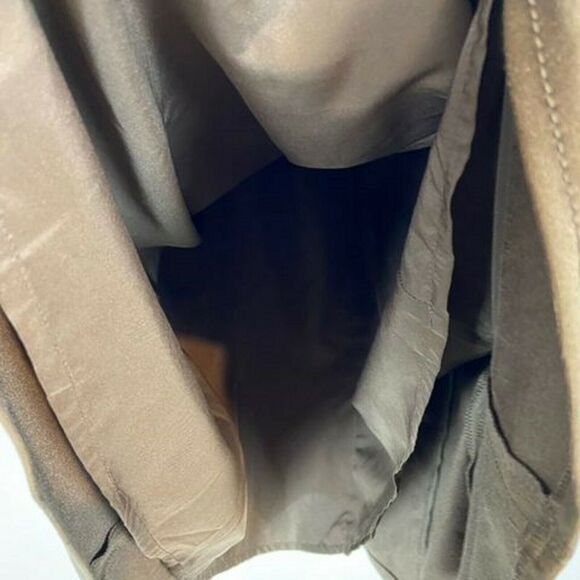 Renuar Patchwork Panel A-Line Skirt Womens Brown Cool Faux Suede Casual Size 4 - Picture 9 of 16